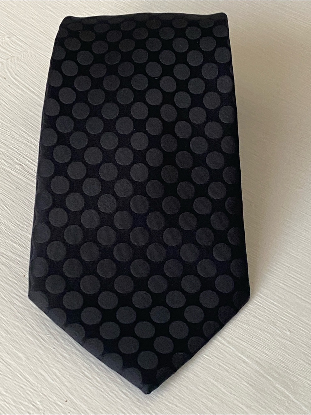 Classic Black Dot Textured Pattern Men's Tie